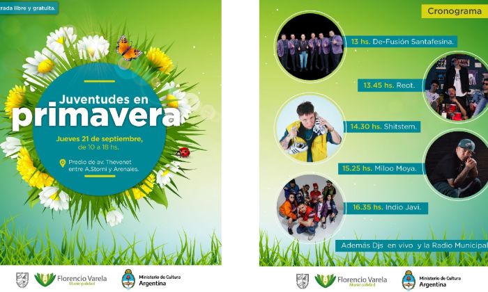 Florencio Varela – 21 de septiembre - Festival "Juventudes en primavera"